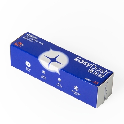 Προσαρμοσμένο πάχος Tuck End Box για αντιβακτηριακή συσκευασία ψεκασμού CMYK χρωματική εκτύπωση
